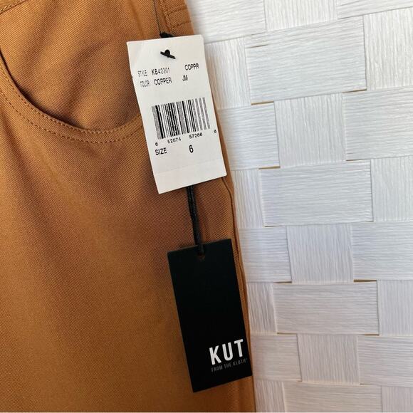 Kut From The Kloth Copper Wide Flare Leg Pants Size 6 - Picture 8 of 9